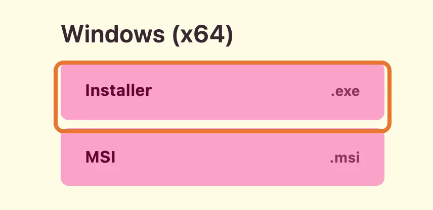 Страница скачивания Handy: в разделе Windows (x64) нажимаем Installer