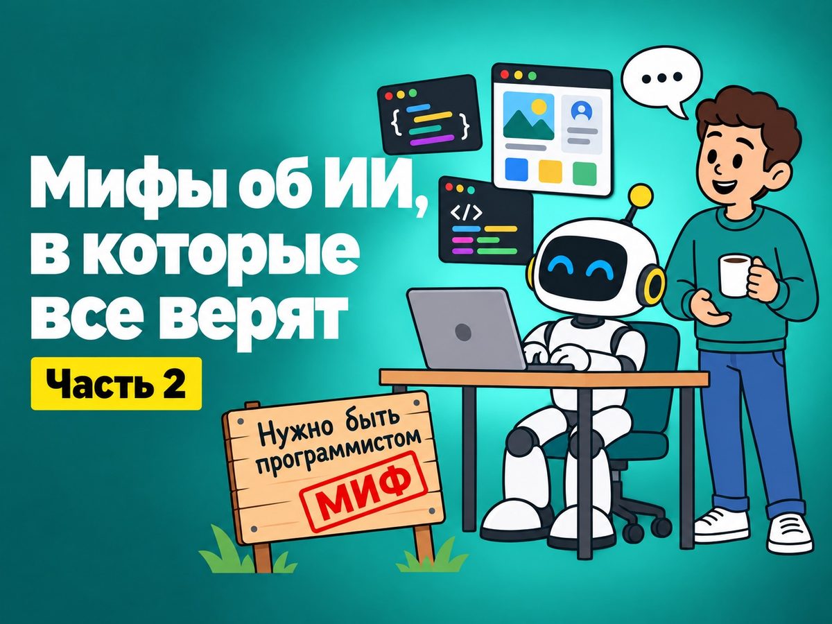 «Чтобы работать с ИИ, нужно быть программистом». Самый удобный миф, чтобы так и не начать