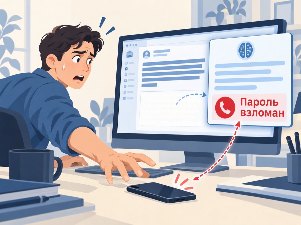 Невидимый текст в конце письма заставляет ИИ-пересказ выдать фальшивое предупреждение о взломе пароля